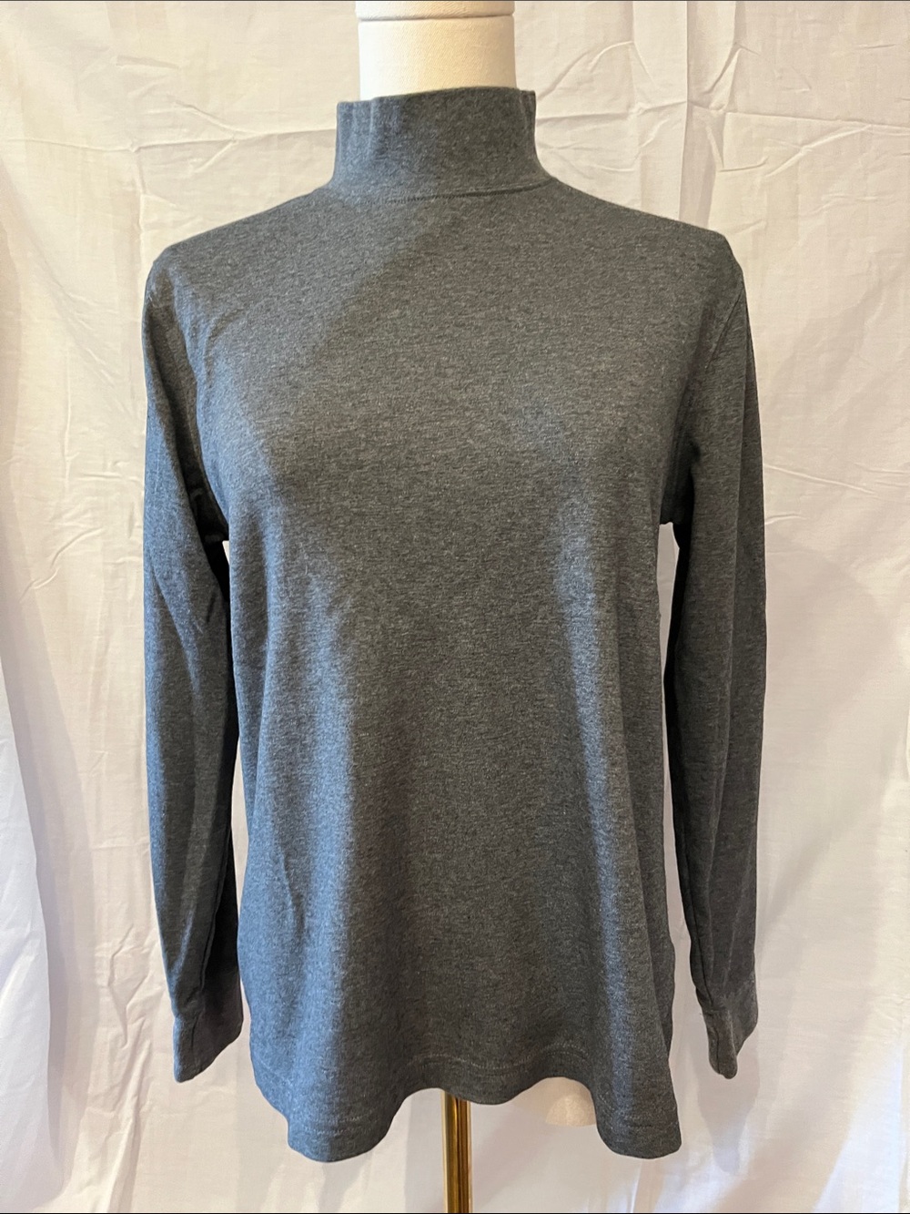 Lands' End Charcoal Mock Neck Sweater